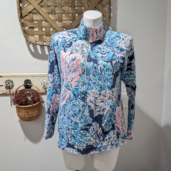 Lilly Pulitzer UPF 50 Skipper Popover in Multi Lilly’s House  size XL - Picture 1 of 5